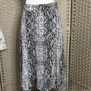 Saks Fifth Avenue Monochrome A-Line Skirt